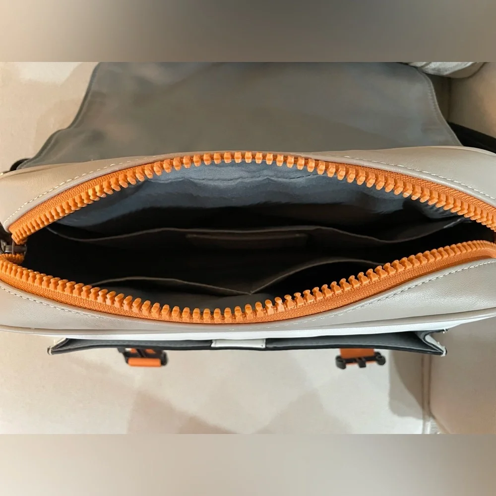 Coach Beige and Orange Messenger Bag - Picture 8 of 10